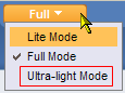 Menu showing all three modes